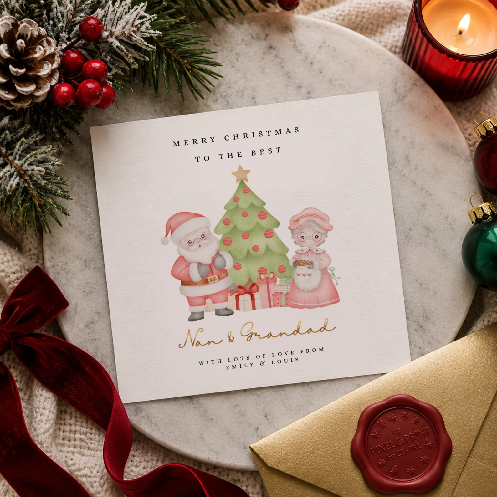 Christmas Card For Grandparents