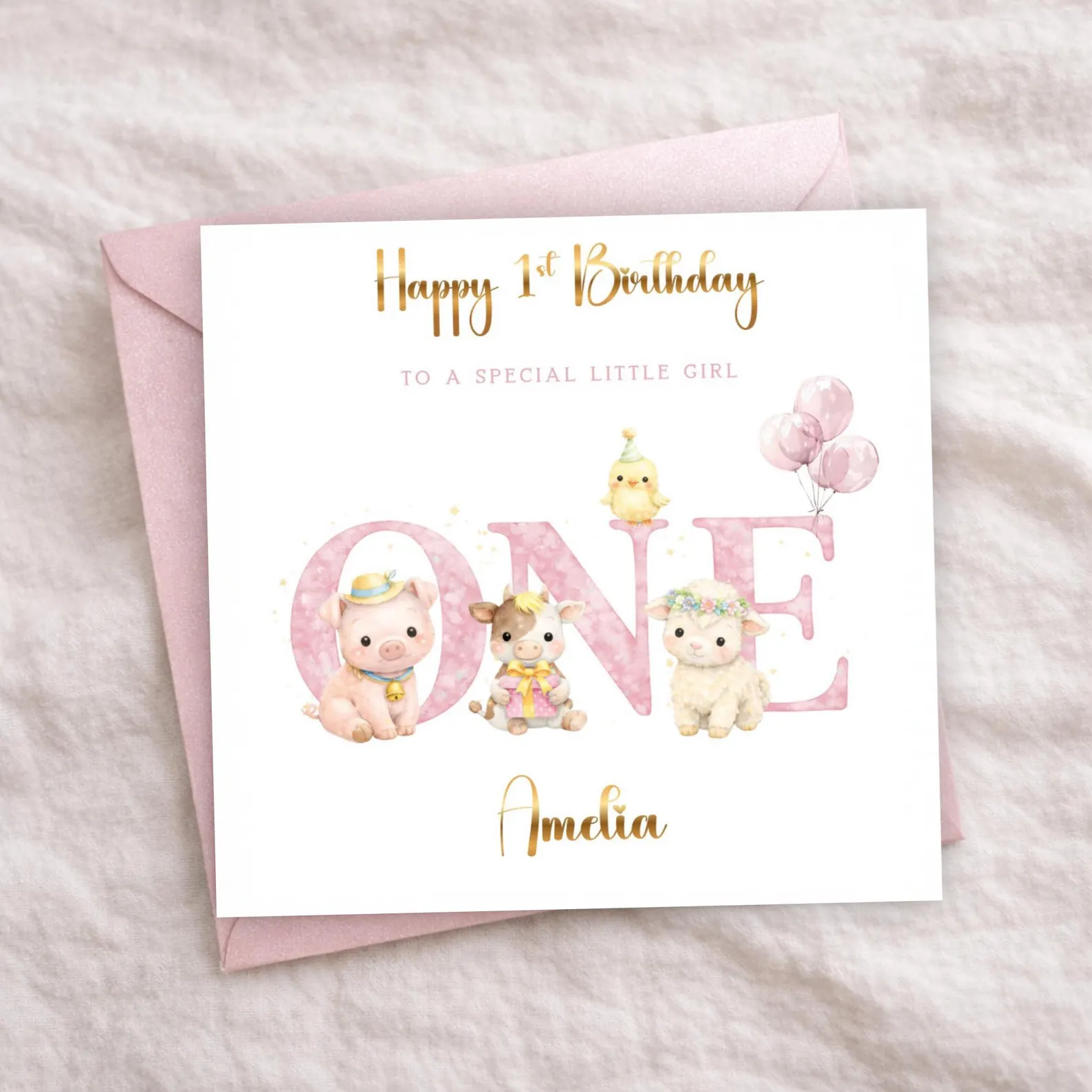 Farm Animal 'ONE' First Birthday