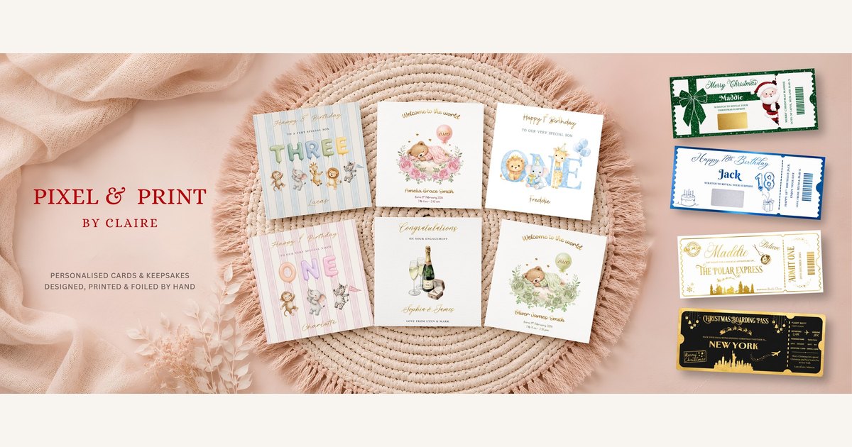 Pixel & Print By Claire — Personalised Cards & Keepsakes