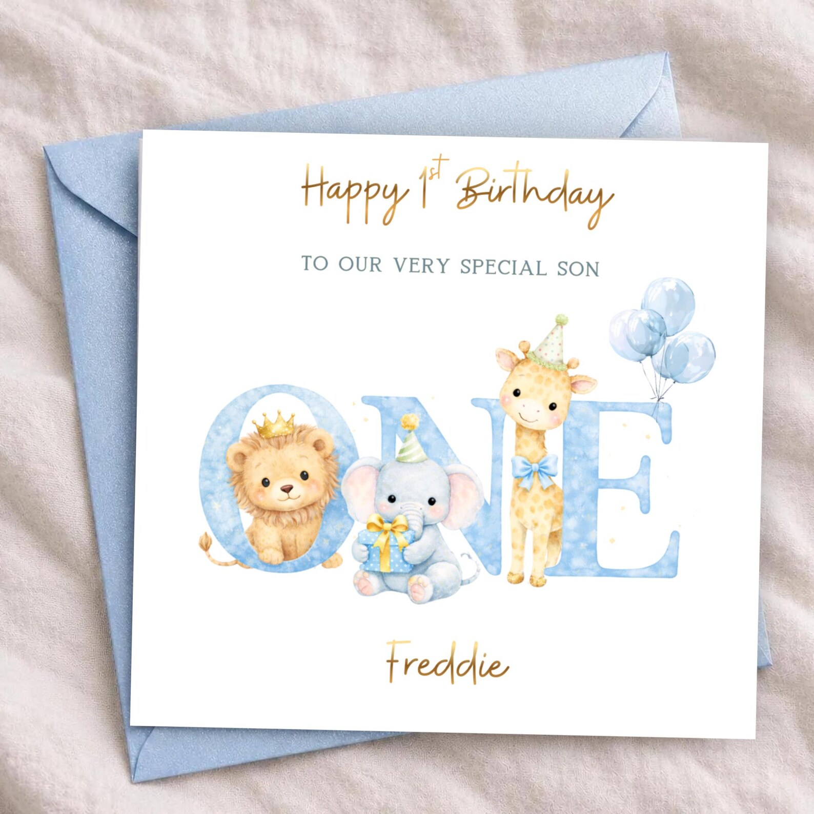 Safari 'ONE' First Birthday — Blue