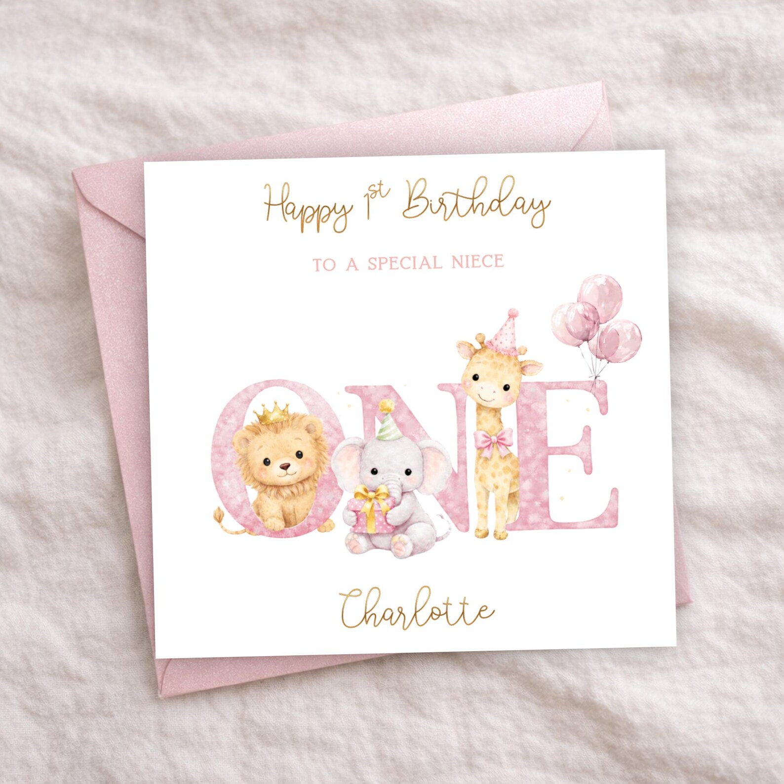 Safari 'ONE' First Birthday — Pink